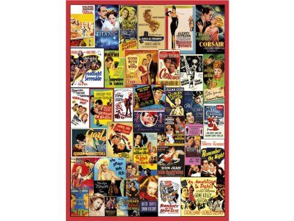 Clementoni Puzzle s plagátmi klasických romantických filmov 500 ks (3+)