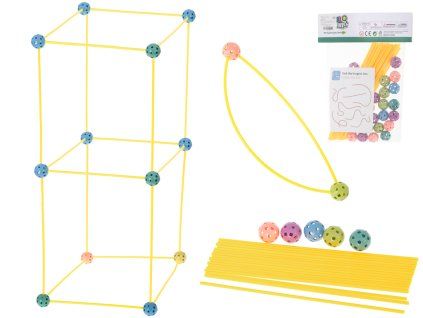 Klocki konstrukcyjne rurki baza namiot domek 75el 98630(2)