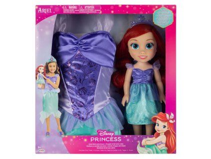 Disney Malá morská víla bábika Ariel + kostým 38cm