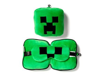 Relaxeazzz Cestovný vankúš na oči Minecraft Creeper