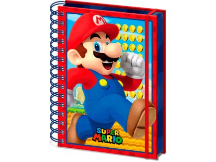 Zápisník Super Mario Bros vo formáte A5 s lentikulárnym efektom