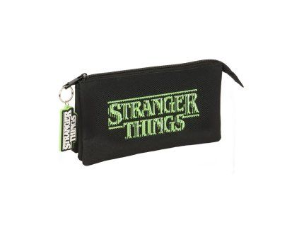 Puzdro na ceruzky s motívom seriálu Stranger Things (trojité)