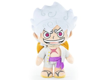 Plyšová hračka Luffy z One Piece v Gear 5, 34 cm