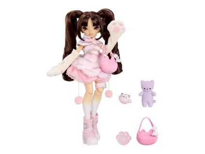 MirrorMi Akiko Kittyama – plyšová bábika, 26 cm