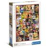 Clementoni Puzzle s plagátmi klasických romantických filmov 500 ks (3+)