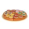 Pizza drewniany zestaw do zabawy na rzep akcesoria lopatka noz talerz nauka krojenia 20cm 168554