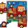 Puzzle drewniane sorter ukladanka straz pozarna 158415
